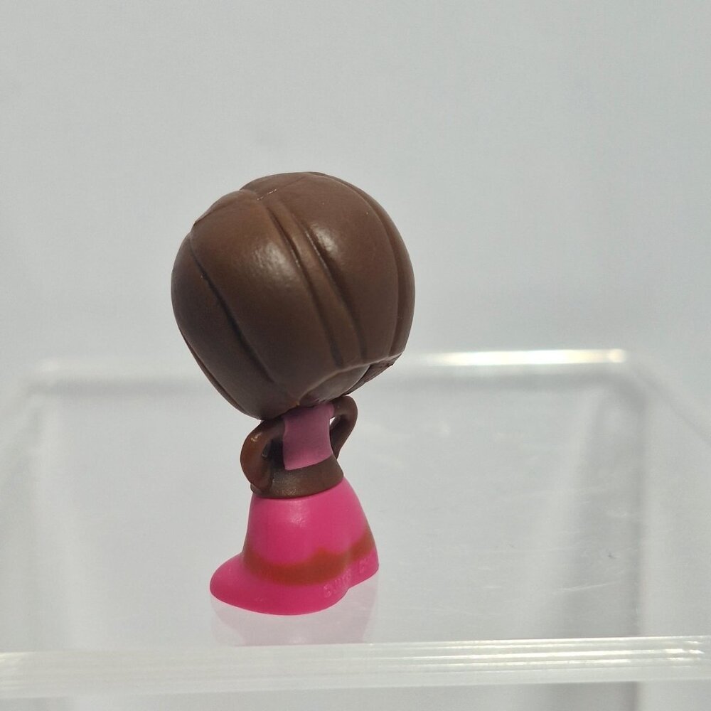 Gift Ems Mini Doll 1.5" African American Girl Pink Dress With a Peach - Picture 3 of 11